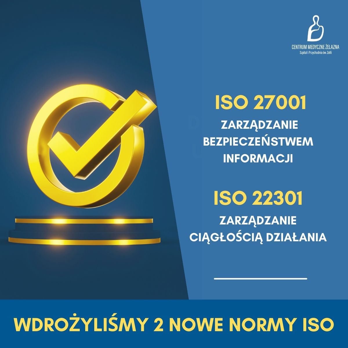 Bezpieczeństwo danych pacjentów i ciągłości działania Spółki potwierdzone certyfikatami
