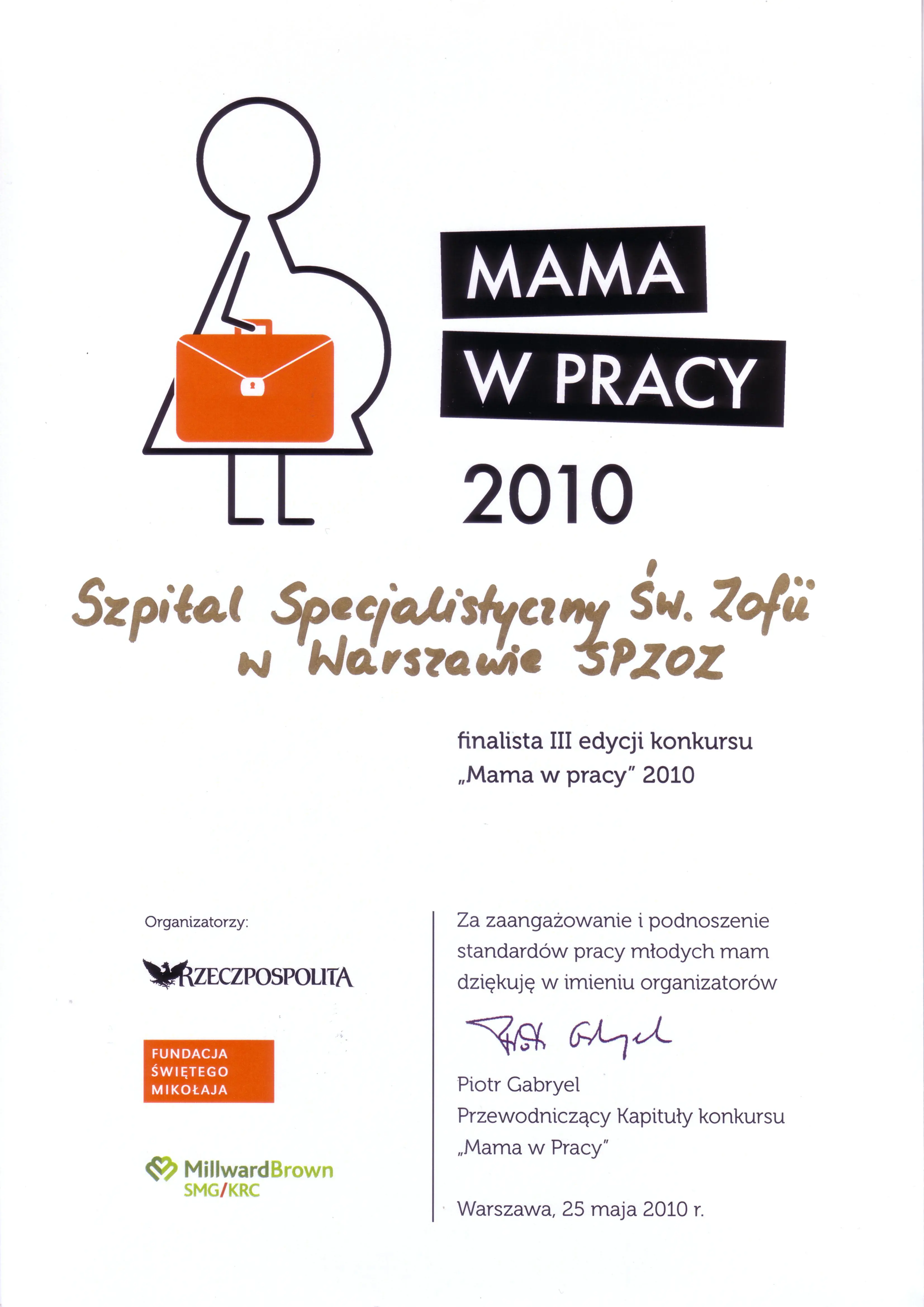 Mama w pracy dyplom