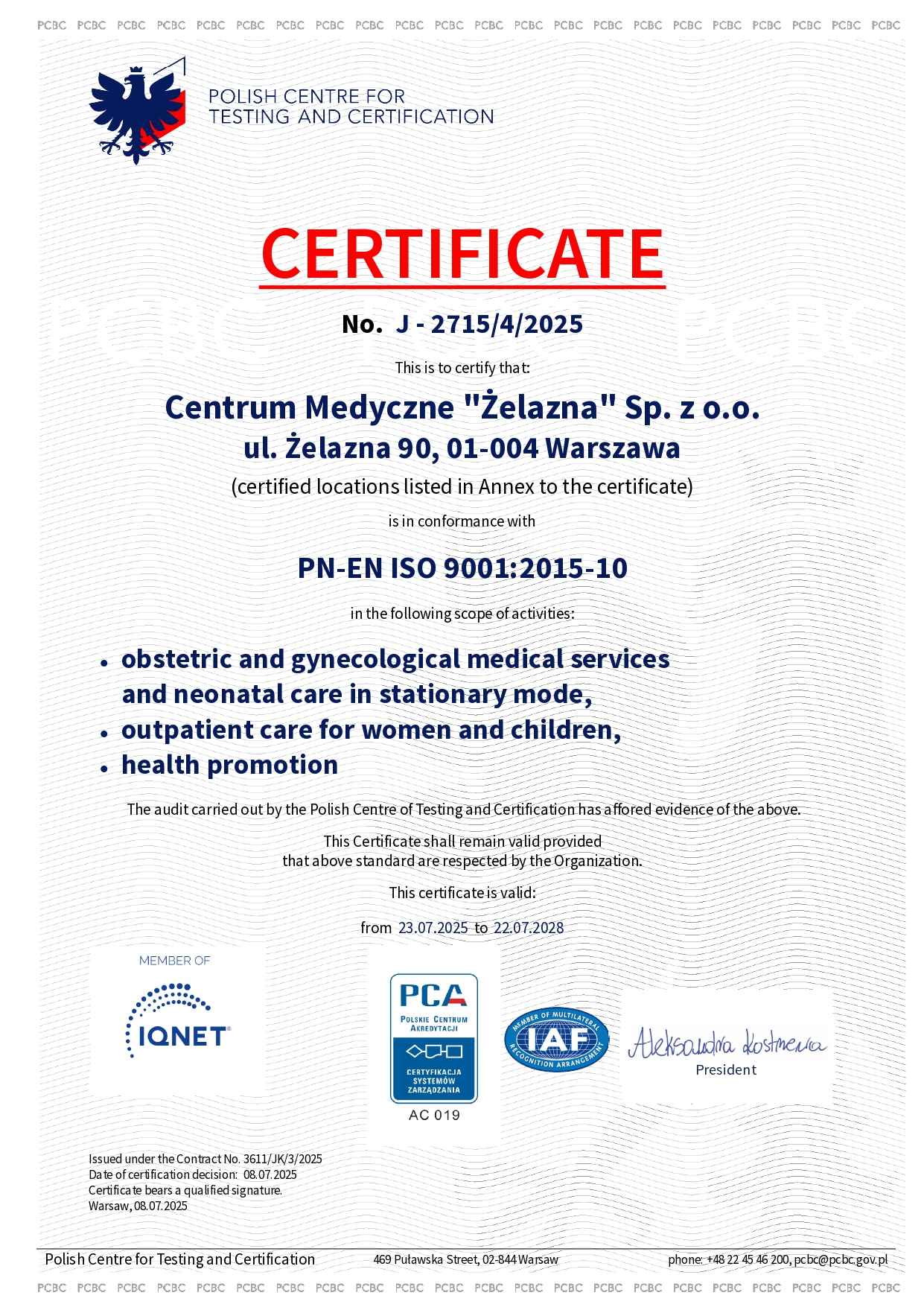 ENG Certyfikat 9001