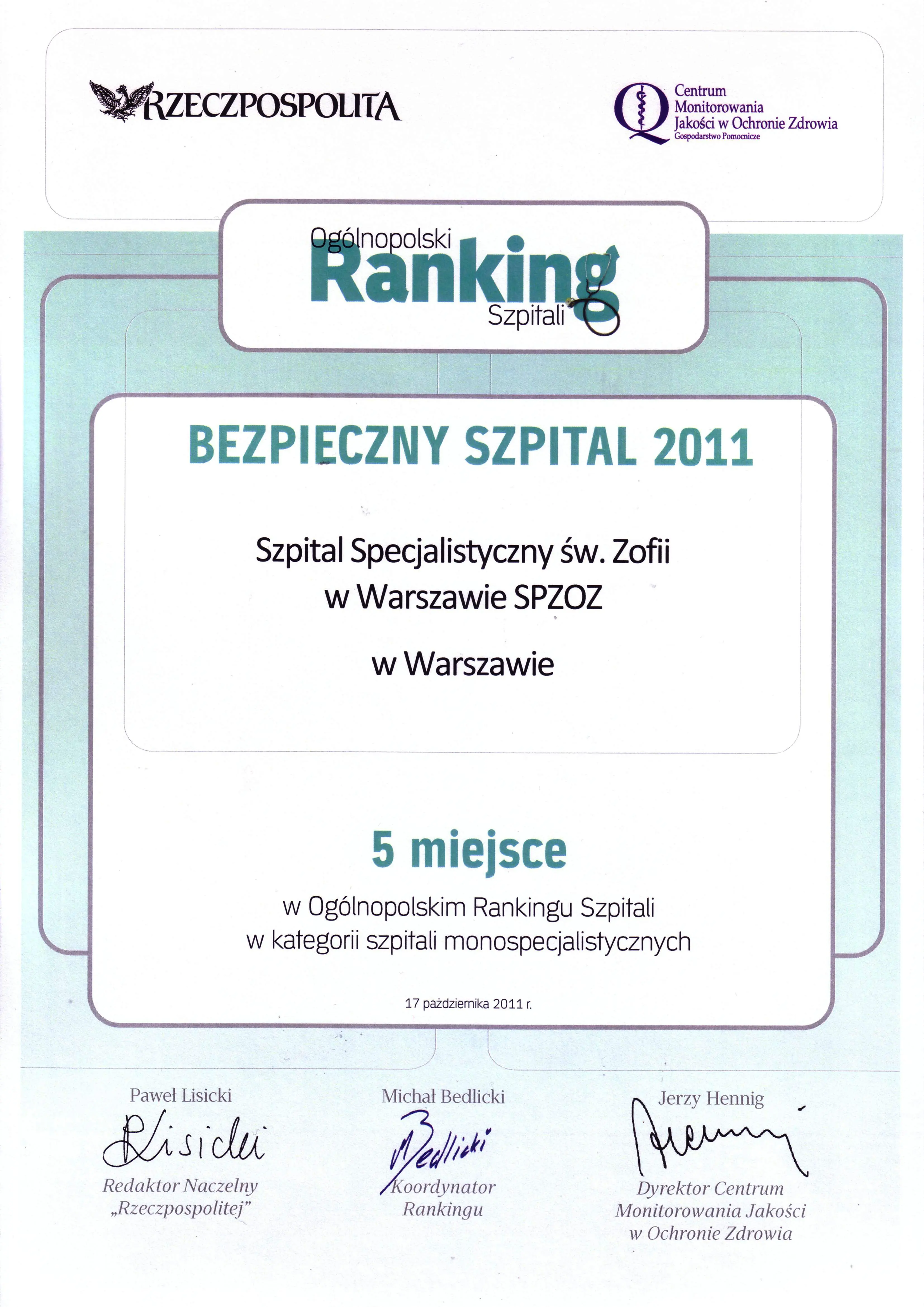 ranking RP 2011 kolor